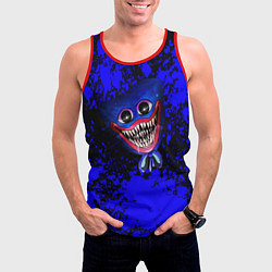 Майка-безрукавка мужская Huggy Wuggy: Blue Rage, цвет: 3D-красный — фото 2