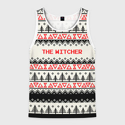 Майка-безрукавка мужская Свитер The Witcher, цвет: 3D-белый