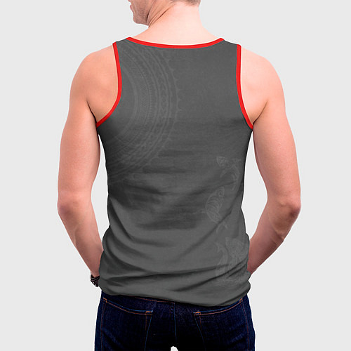 Мужская майка без рукавов Кархародоны цвет ордена / 3D-Красный – фото 4