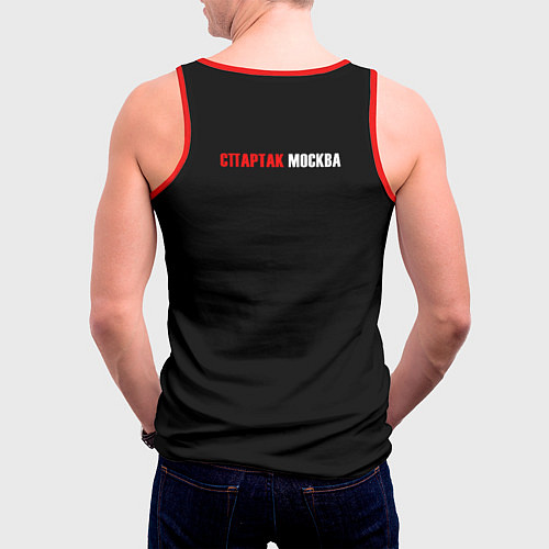 Мужская майка без рукавов Кабан красно-белый / 3D-Красный – фото 4