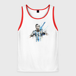 Майка-безрукавка мужская Messi Argentina Team, цвет: 3D-красный