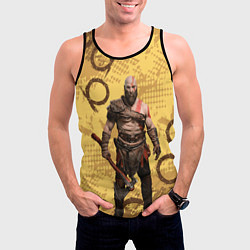 Майка-безрукавка мужская God of War Kratos Год оф Вар Кратос, цвет: 3D-черный — фото 2
