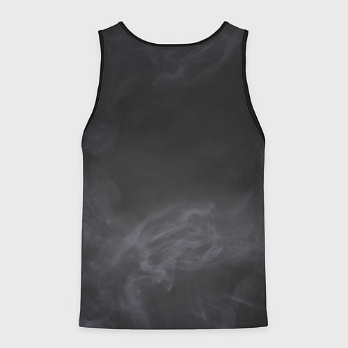 Мужская майка без рукавов Тигр в тумане / 3D-Черный – фото 2