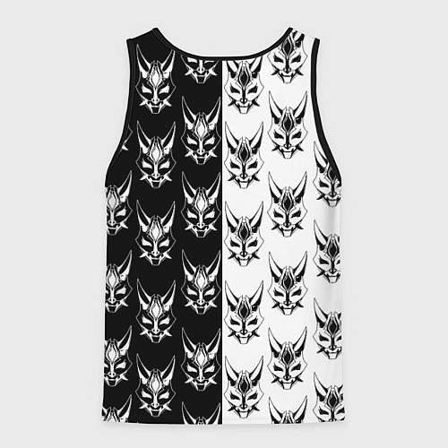 Мужская майка без рукавов GENSHIN IMPACT XIAO MASK ГЕНШИН ИМПАКТ СЯО МАСКА / 3D-Черный – фото 2