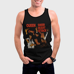 Майка-безрукавка мужская Sheer Heart Attack - Queen, цвет: 3D-черный — фото 2
