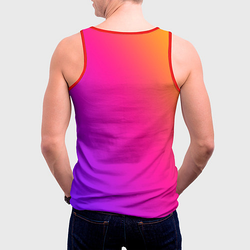 Мужская майка без рукавов JOJO BIZARRE ADVENTURE ДЖО ДЖО ГРАДИЕНТ / 3D-Красный – фото 4