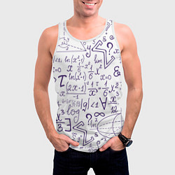 Майка-безрукавка мужская МАТЕМАТИЧЕСКИЕ ФОРМУЛЫ НАУКА, цвет: 3D-белый — фото 2