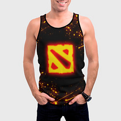 Майка-безрукавка мужская DOTA 2 FIRE LOGO ДОТА 2 ОГНЕННЫЙ ЛОГО, цвет: 3D-черный — фото 2