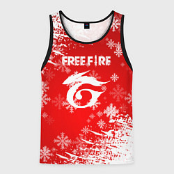 Майка-безрукавка мужская Free Fire - Новогодний, цвет: 3D-черный