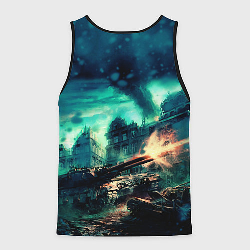 Мужская майка без рукавов Танк СТ-II / 3D-Черный – фото 2