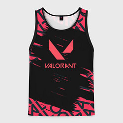 Майка-безрукавка мужская Valorant паттерн, цвет: 3D-черный