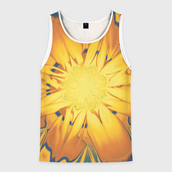 Майка-безрукавка мужская Солнечный цветок Абстракция 535-332-32, цвет: 3D-белый
