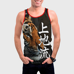 Майка-безрукавка мужская Год тигра 2022 Взгляд, цвет: 3D-красный — фото 2