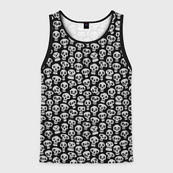 Майка-безрукавка мужская Funny skulls, цвет: 3D-черный
