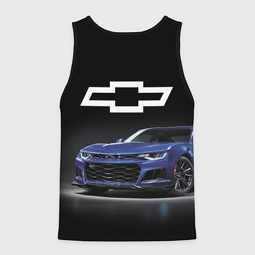 Мужская майка без рукавов Chevrolet Camaro ZL1 Motorsport / 3D-Черный – фото 2