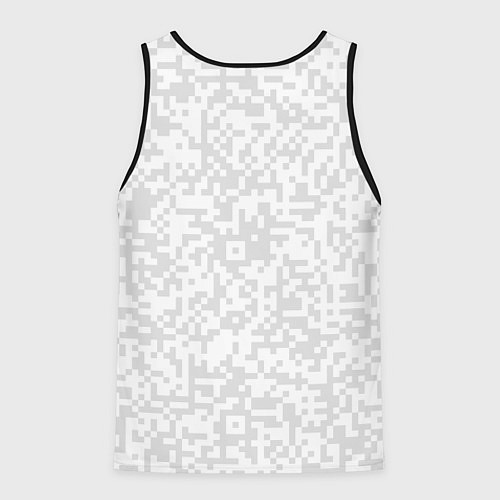 Мужская майка без рукавов QR код котик / 3D-Черный – фото 2