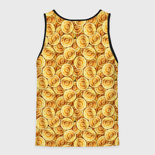 Мужская майка без рукавов Эфириум Ethereum / 3D-Черный – фото 2