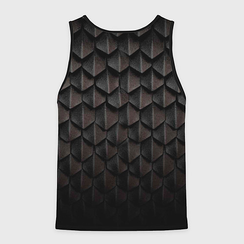 Мужская майка без рукавов Чешуя Дракона black edition / 3D-Черный – фото 2
