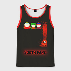 Майка-безрукавка мужская Южный парк главные персонажи South Park, цвет: 3D-красный