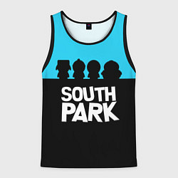 Майка-безрукавка мужская Южный парк персонажи South Park, цвет: 3D-черный
