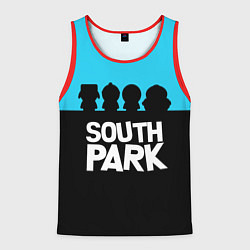 Майка-безрукавка мужская Южный парк персонажи South Park, цвет: 3D-красный