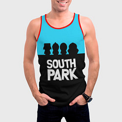 Майка-безрукавка мужская Южный парк персонажи South Park, цвет: 3D-красный — фото 2
