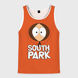 Майка-безрукавка мужская Южный парк Кенни South Park, цвет: 3D-белый