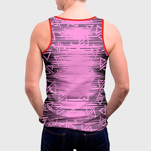 Мужская майка без рукавов Adele - Паттерн логотипов / 3D-Красный – фото 4