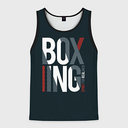 Майка-безрукавка мужская Бокс - Boxing, цвет: 3D-черный