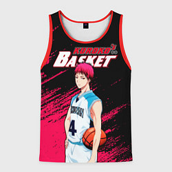 Майка-безрукавка мужская Kuroko no Basuke, Akashi Seijuro Сейджуро Акаши, цвет: 3D-красный