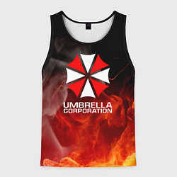 Майка-безрукавка мужская Umbrella Corporation пламя, цвет: 3D-черный