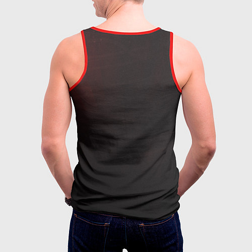 Мужская майка без рукавов Ху Тао в неоновом треугольнике Genshin Impact / 3D-Красный – фото 4