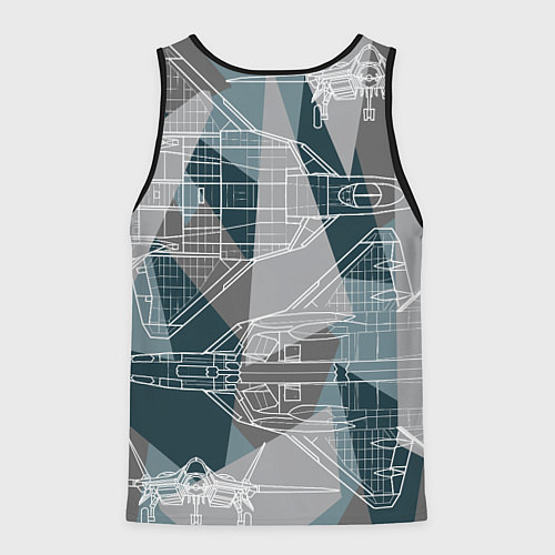 Мужская майка без рукавов SU-57 FELON / 3D-Черный – фото 2