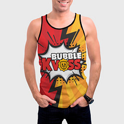 Майка-безрукавка мужская Бабл квас сила, цвет: 3D-черный — фото 2