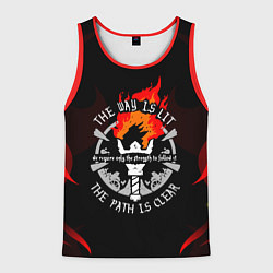 Майка-безрукавка мужская DARKEST DUNGEON FIRE ФАКЕЛ, цвет: 3D-красный