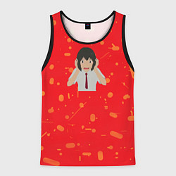 Майка-безрукавка мужская Красавица и Дракон: Белль в ужасе, цвет: 3D-черный