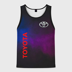 Майка-безрукавка мужская Toyota - неоновый дым, цвет: 3D-черный