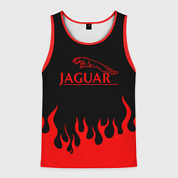 Майка-безрукавка мужская Jaguar, Ягуар огонь, цвет: 3D-красный