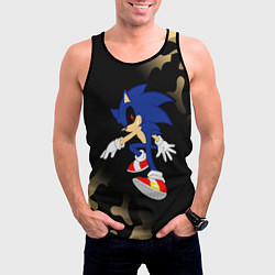 Майка-безрукавка мужская SONIC EXE Камуфляж, цвет: 3D-черный — фото 2