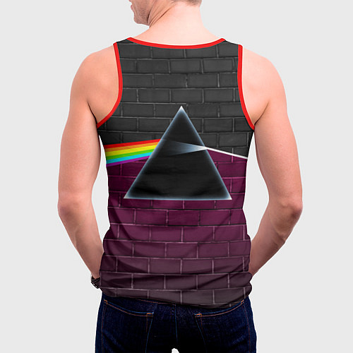 Мужская майка без рукавов PINK FLOYD ПИНК ФЛОЙД / 3D-Красный – фото 4