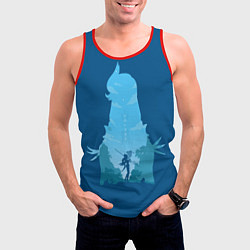 Майка-безрукавка мужская Шень Хе Genshin Impact, цвет: 3D-красный — фото 2