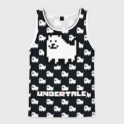 Мужская майка без рукавов UNDERTALE DOG AND LOGO УНДЕРТАЛЕ