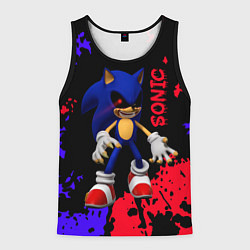 Майка-безрукавка мужская Соник екзе Sonic exe, цвет: 3D-черный