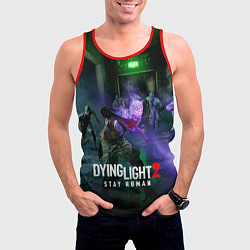 Майка-безрукавка мужская Dying Light: Stay Human - логово зомби, цвет: 3D-красный — фото 2