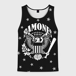 Майка-безрукавка мужская Ramones Рамонес, цвет: 3D-черный
