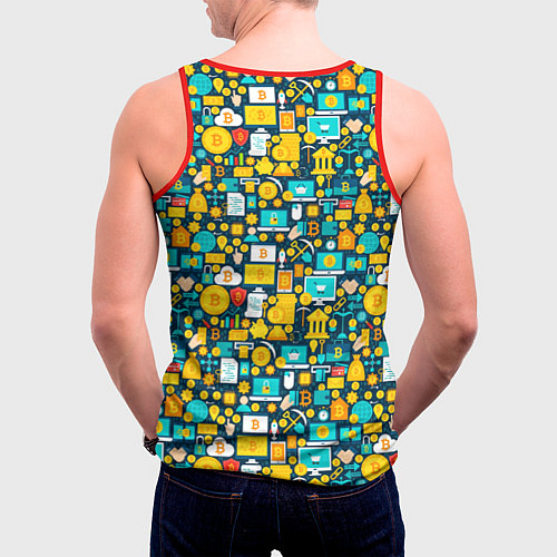 Мужская майка без рукавов Трейдер Криптовалют / 3D-Красный – фото 4