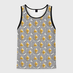 Майка-безрукавка мужская Ethereum Эфириум, цвет: 3D-черный