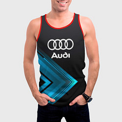 Майка-безрукавка мужская Audi Sport, цвет: 3D-красный — фото 2