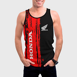 Майка-безрукавка мужская Honda марка авто, цвет: 3D-черный — фото 2