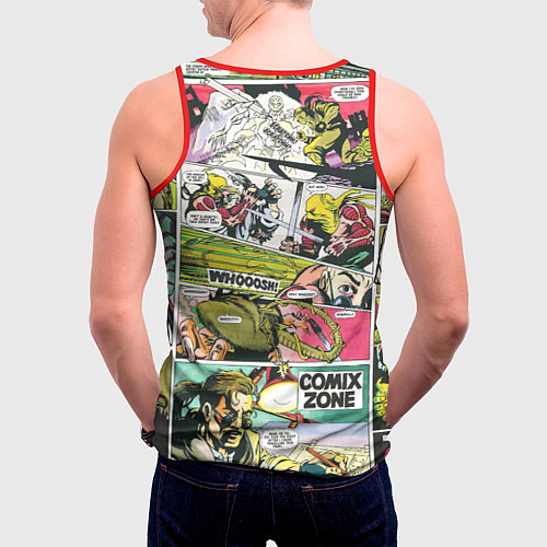 Мужская майка без рукавов Comix zone mutants / 3D-Красный – фото 4